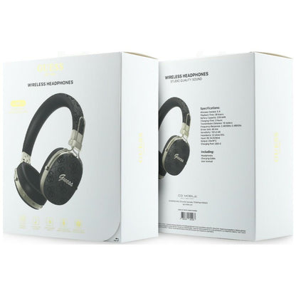 Casque Bluetooth Guess Metal 4G Script Logo, A2DP, Noir