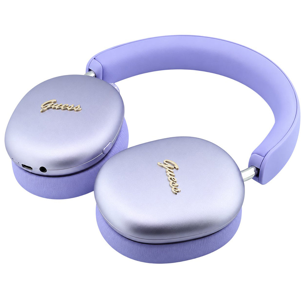 Kit mains libres Bluetooth Guess Metal Script Logo, A2DP, violet