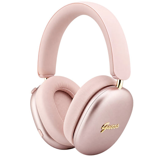 Guess Metal Script Logo Bluetooth-headset, A2DP, roze