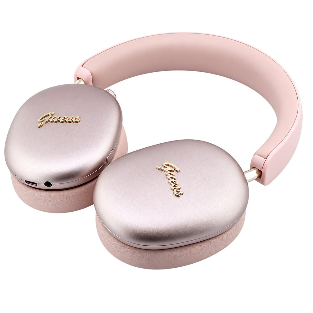 Guess Metal Script Logo Bluetooth-headset, A2DP, roze