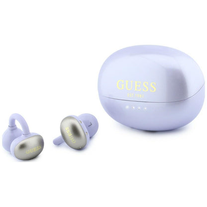 Casque Bluetooth mains libres Guess Finition Métallique Parties Électroplaquées Classique, TWS, Violet