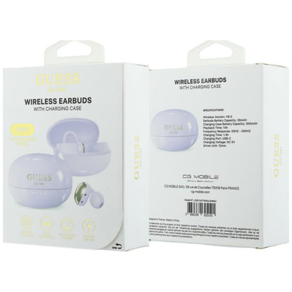 Casque Bluetooth mains libres Guess Finition Métallique Parties Électroplaquées Classique, TWS, Violet