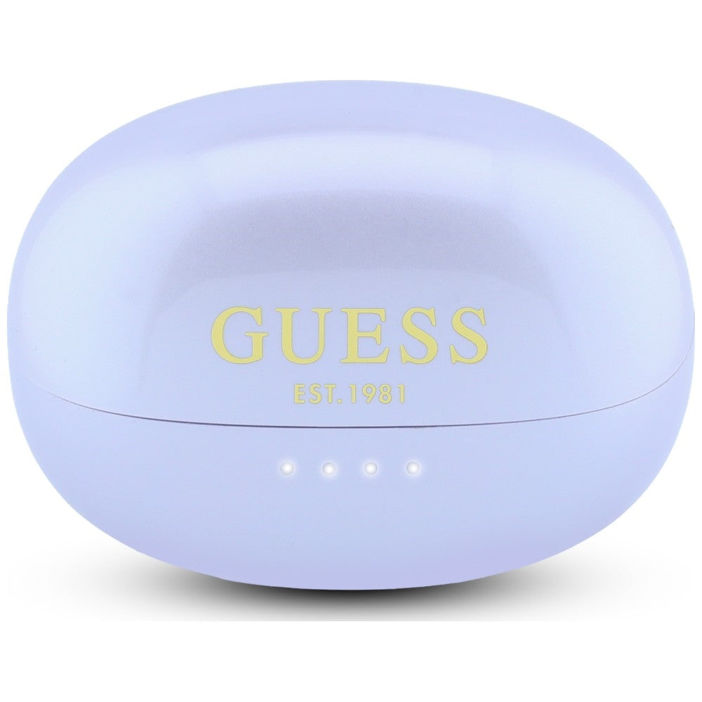 Casque Bluetooth mains libres Guess Finition Métallique Parties Électroplaquées Classique, TWS, Violet