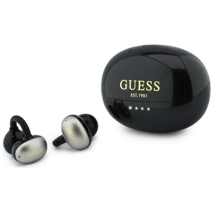 Handsfree Bluetooth Guess Metallic Finish Geëlectroplateerde Onderdelen Classic, TWS, Zwart