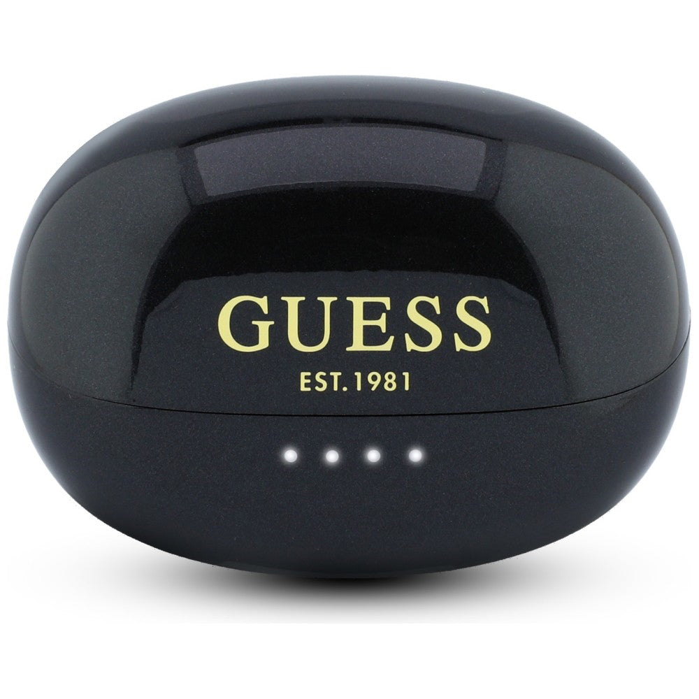 Handsfree Bluetooth Guess Metallic Finish Geëlectroplateerde Onderdelen Classic, TWS, Zwart