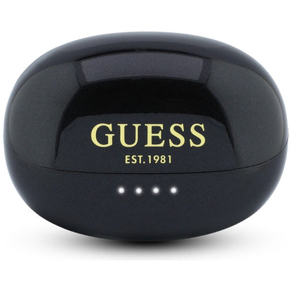 Handsfree Bluetooth Guess Metallic Finish Geëlectroplateerde Onderdelen Classic, TWS, Zwart