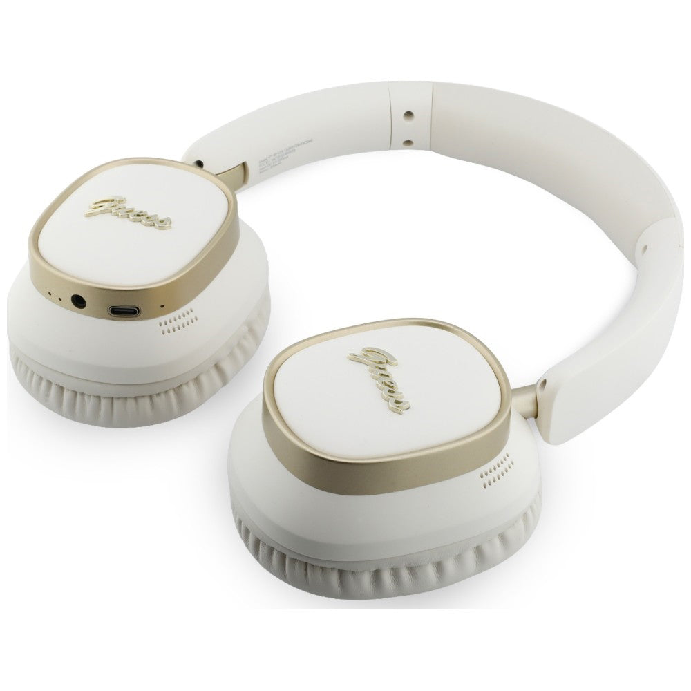 Handsfree Bluetooth Guess Rectangle Metal Script, A2DP, White