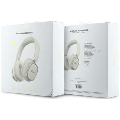 Handsfree Bluetooth Guess Rectangle Metal Script, A2DP, White