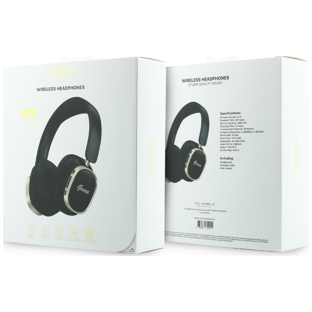 Freisprech-Bluetooth Guess Rectangle Metal Script, A2DP, Schwarz