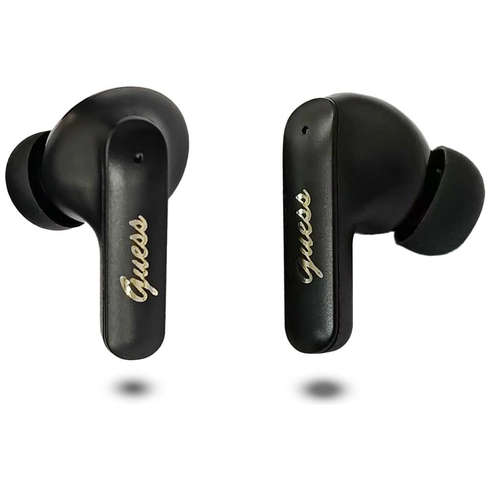 Écouteurs Bluetooth Guess Script Logo Métal, TWS, Noir
