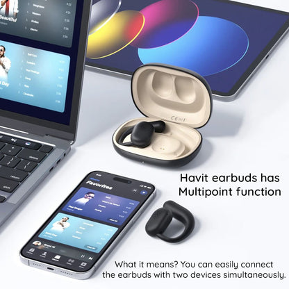 Handsfree Bluetooth HAVIT OWS914, TWS, Schwarz