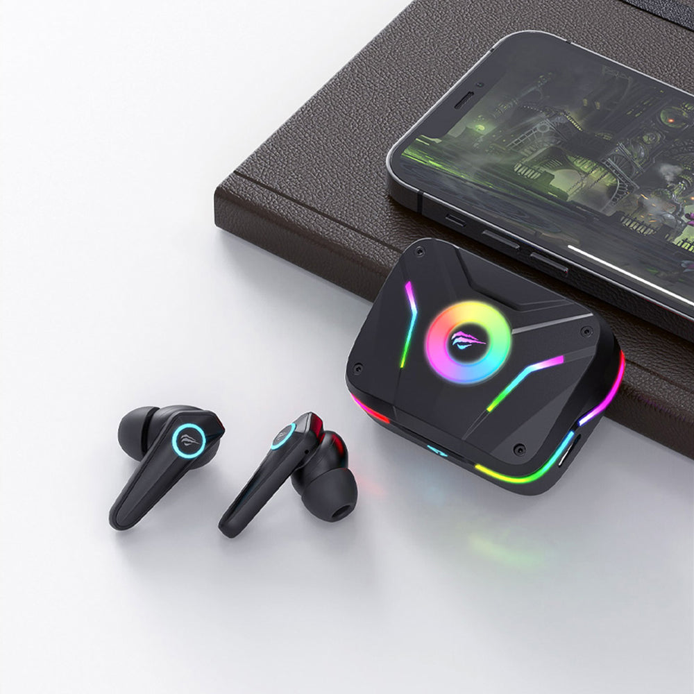 Handsfree Bluetooth HAVIT TW952 PRO RGB, TWS, Schwarz