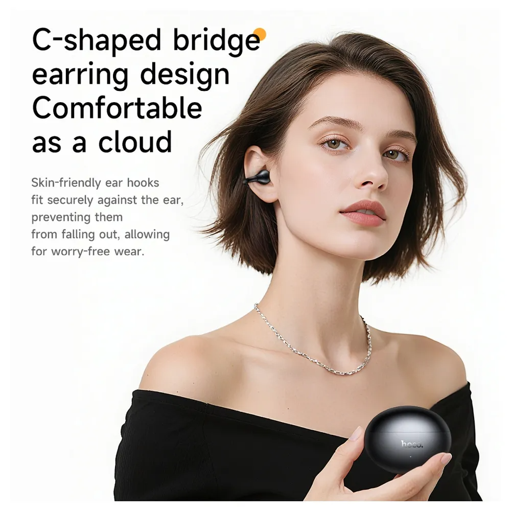 Handsfree Bluetooth HOCO EA8, TWS, Schwarz