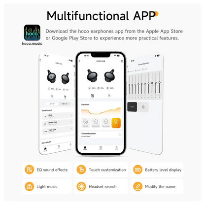 Handsfree Bluetooth HOCO EA8, TWS, Schwarz