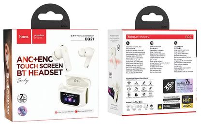 Handsfree Bluetooth HOCO EQ21, TWS, ANC, Wit