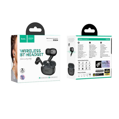 Handsfree Bluetooth HOCO EQ24, TWS, Zwart