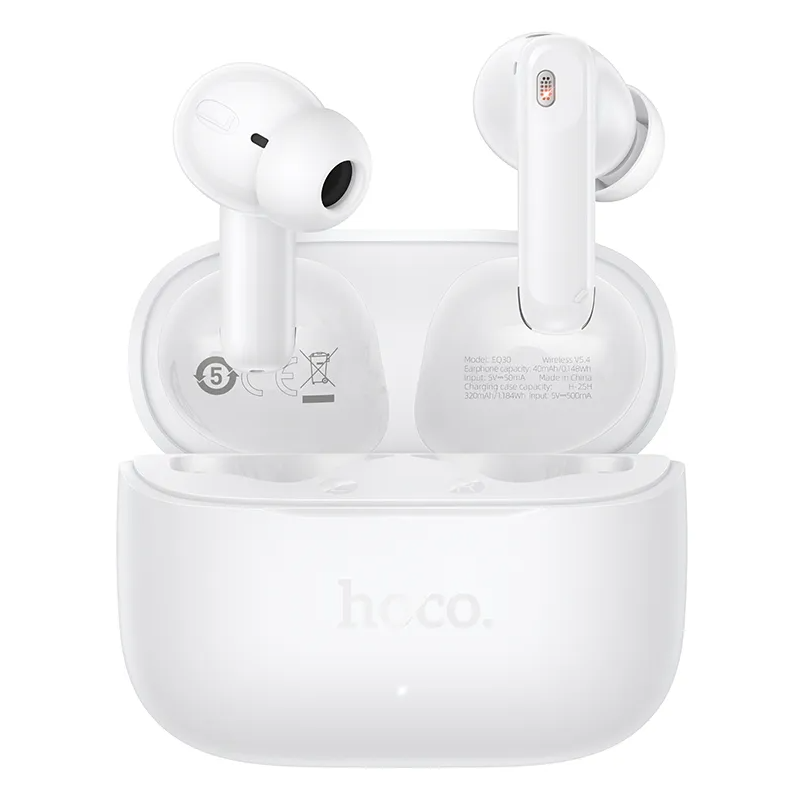Kit mains libres Bluetooth HOCO EQ30, TWS, Blanc