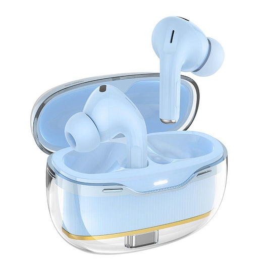 Handsfree Bluetooth HOCO EW54, TWS, Blauw