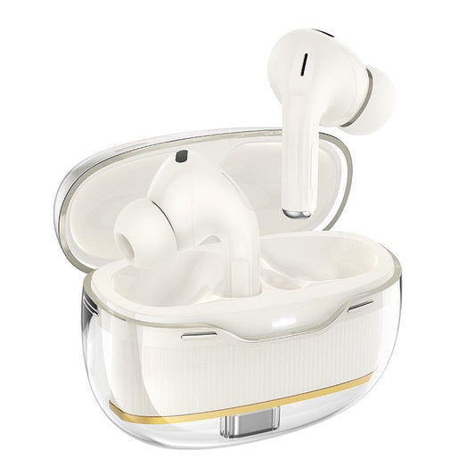 Handsfree Bluetooth HOCO EW54, TWS, Wit (Melkwit)