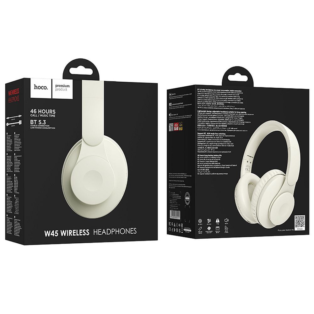 Kit mains libres Bluetooth HOCO W45, A2DP, Blanc
