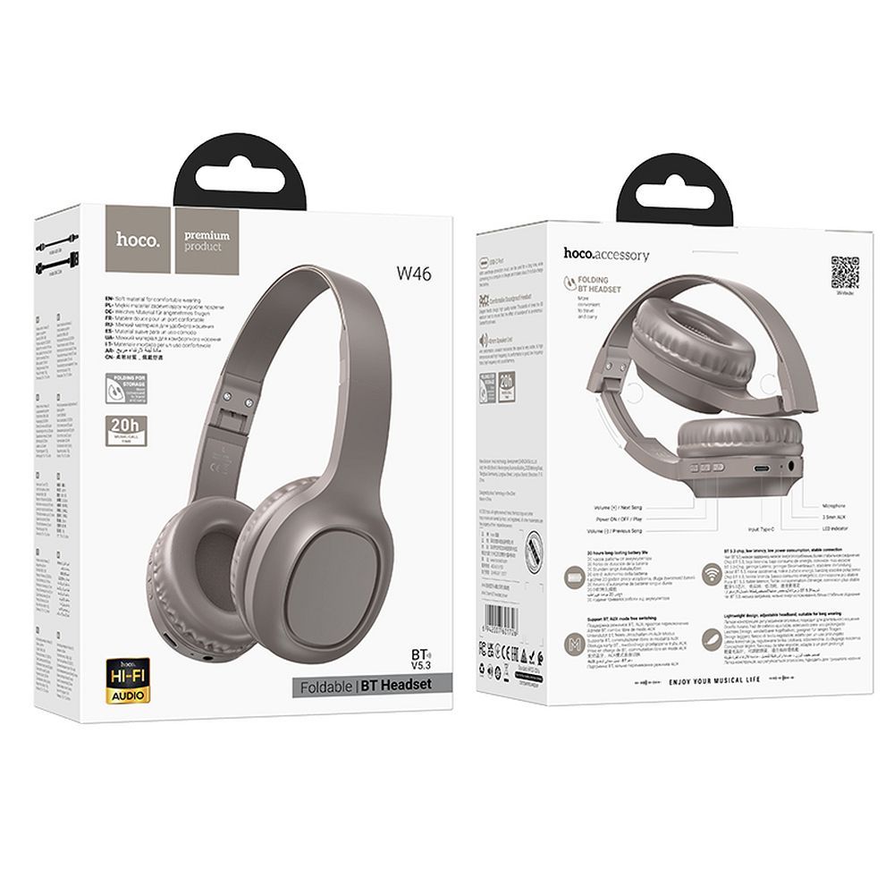 Handsfree Bluetooth HOCO W46, A2DP, Bruin