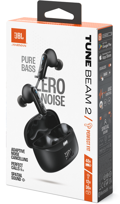 Handsfree Bluetooth JBL Tune Beam 2, TWS, ANC, MultiPoint, Zwart JBLTBEAM2BLK