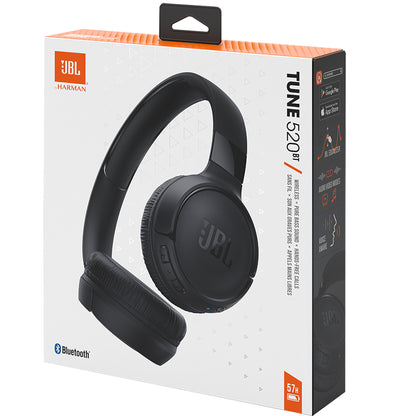 Handsfree Bluetooth JBL Tune 520BT, Multipunt, A2DP, Zwart JBLT520BTBLK