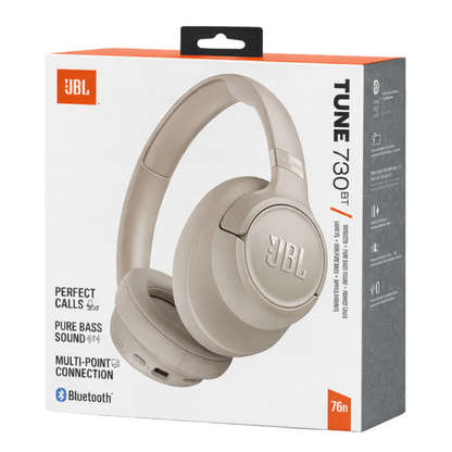Kit mains libres Bluetooth JBL Tune 730BT, MultiPoint, A2DP, Beige JBLT730BTBEG