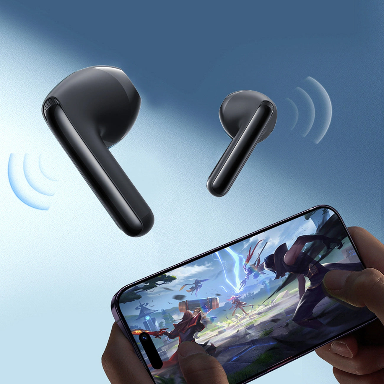 Handsfree Bluetooth Joyroom Funpods JR-FB1 Nieuwe Versie, TWS, Zwart
