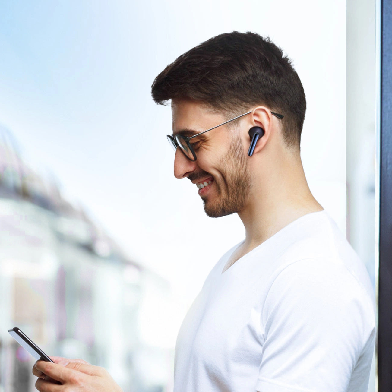 Handsfree Bluetooth Joyroom Funpods JR-FN2, TWS, ANC, Zwart