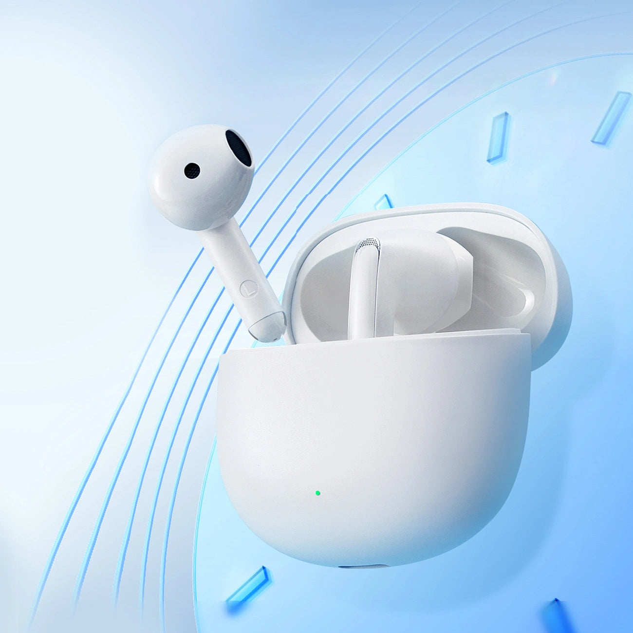 Handsfree Bluetooth Joyroom Funpods JR-FB1 Nieuwe Versie, TWS, Wit