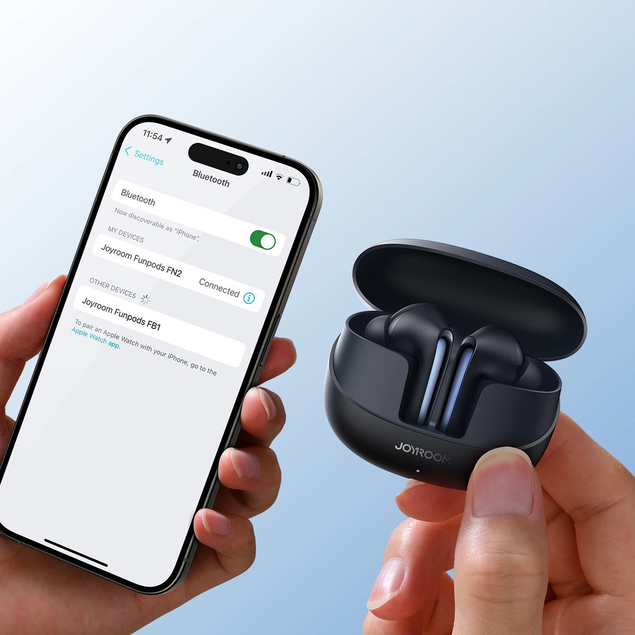 Handsfree Bluetooth Joyroom Funpods JR-FN2, TWS, ANC, Zwart