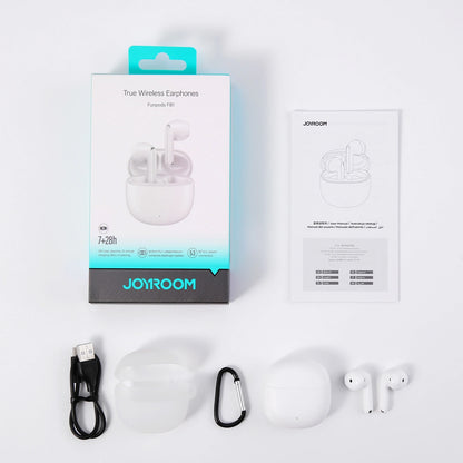 Handsfree Bluetooth Joyroom Funpods JR-FB1 Nieuwe Versie, TWS, Wit