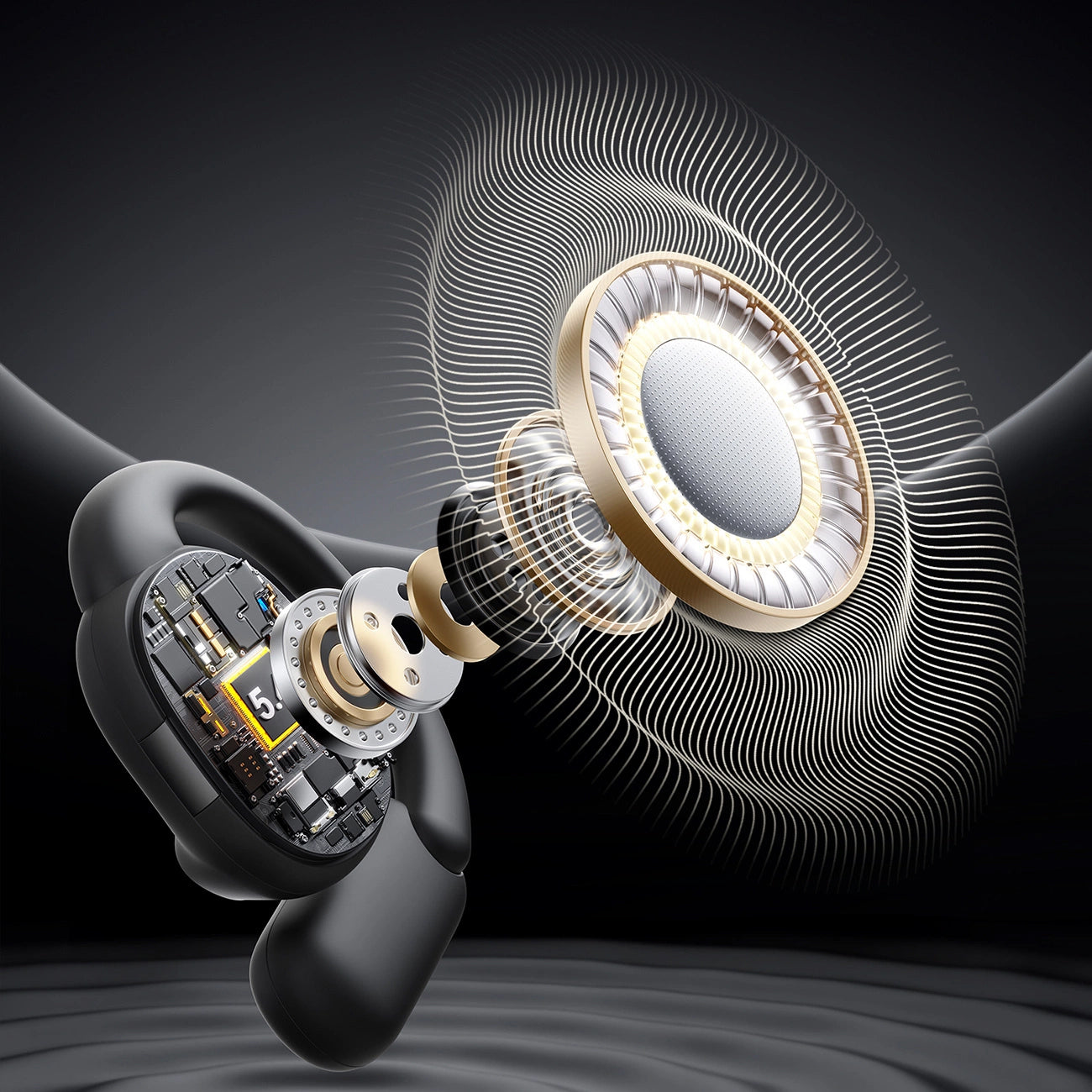 Écouteurs Bluetooth Joyroom Open Ear JR-OE4, TWS, Noir