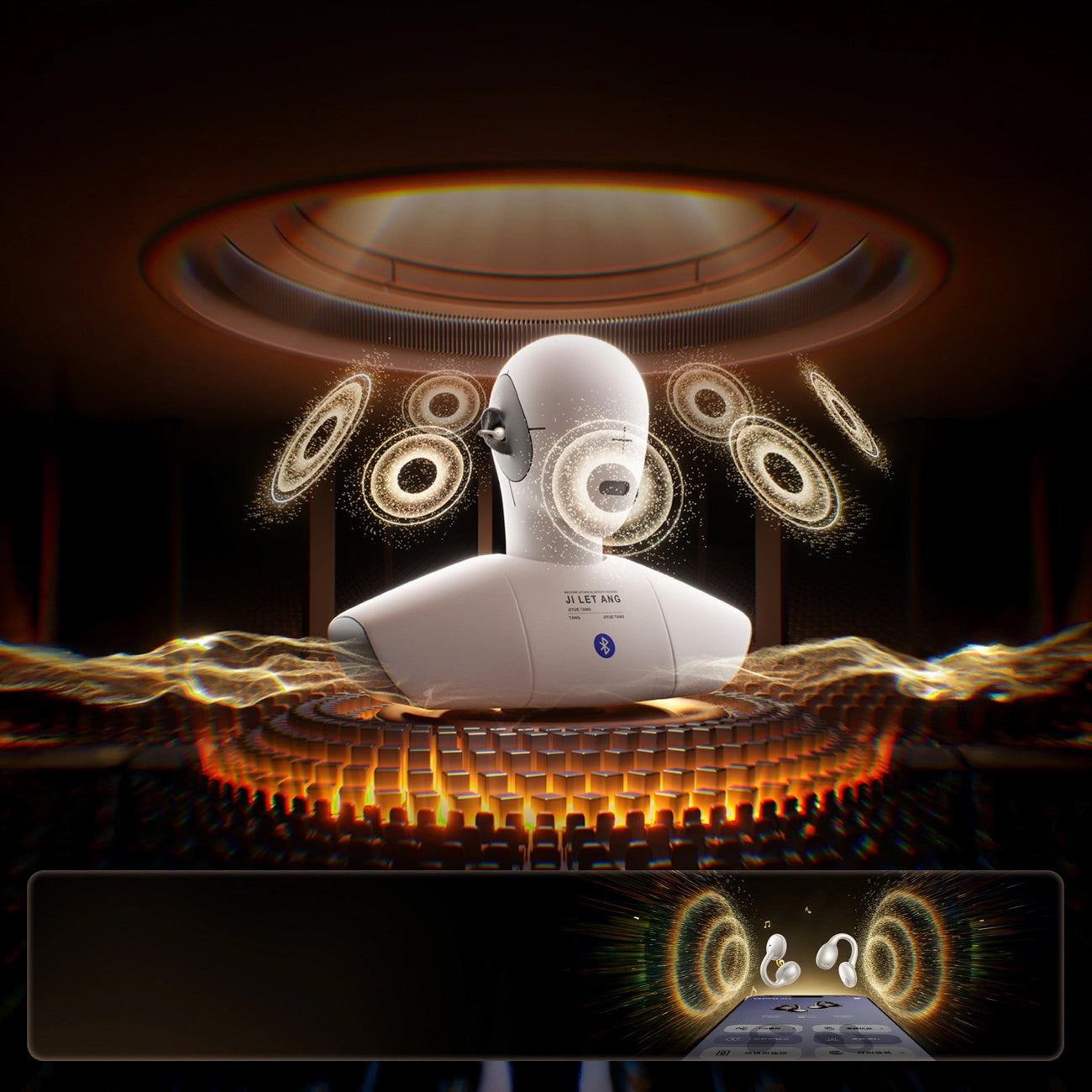 Handsfree Bluetooth Joyroom Openfree JR-OE3, TWS, Silber