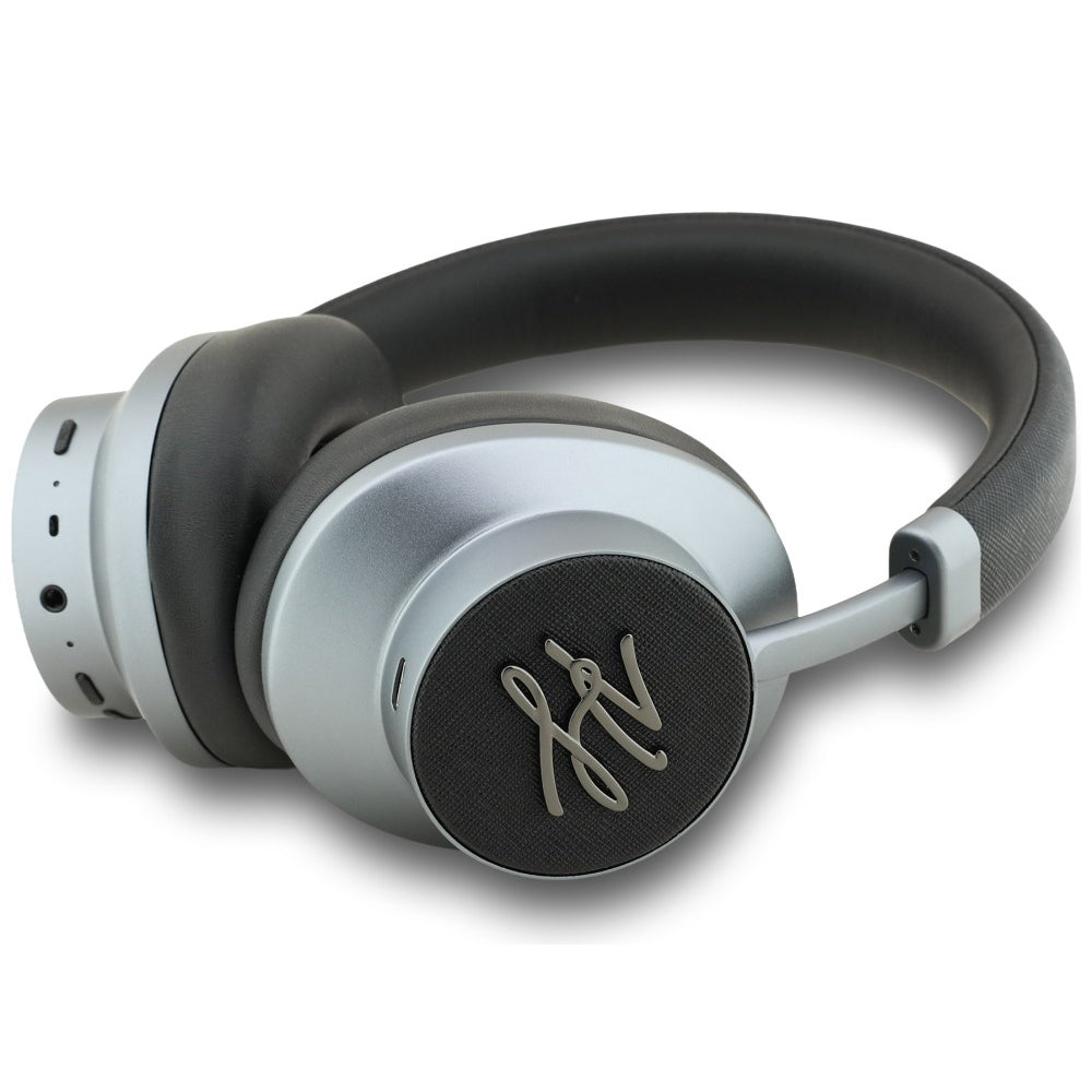 Casque Bluetooth mains libres Karl Lagerfeld Grained Initials, A2DP, ANC, Noir