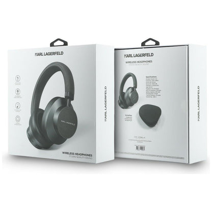 Handsfree Bluetooth Karl Lagerfeld Saffiano Elongated, A2DP, ANC, Gri