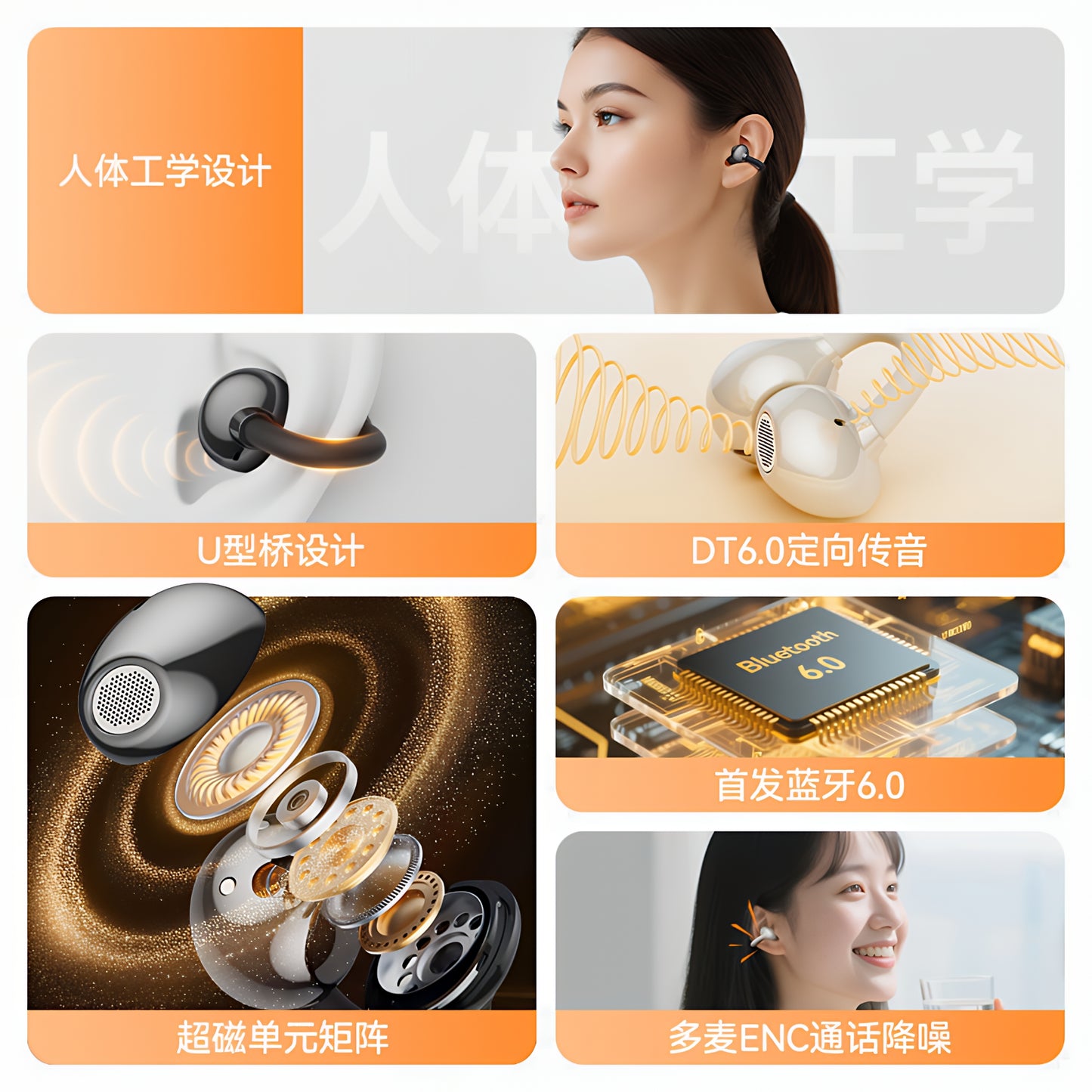 Bluetooth-Headset Monster AirClip AC200, TWS, Schwarz