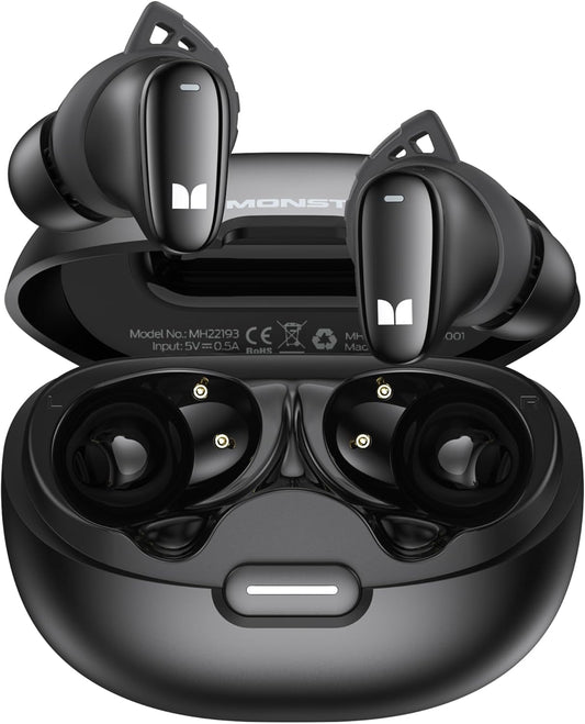Bluetooth-Headset Monster N-Lite 206, TWS, Schwarz