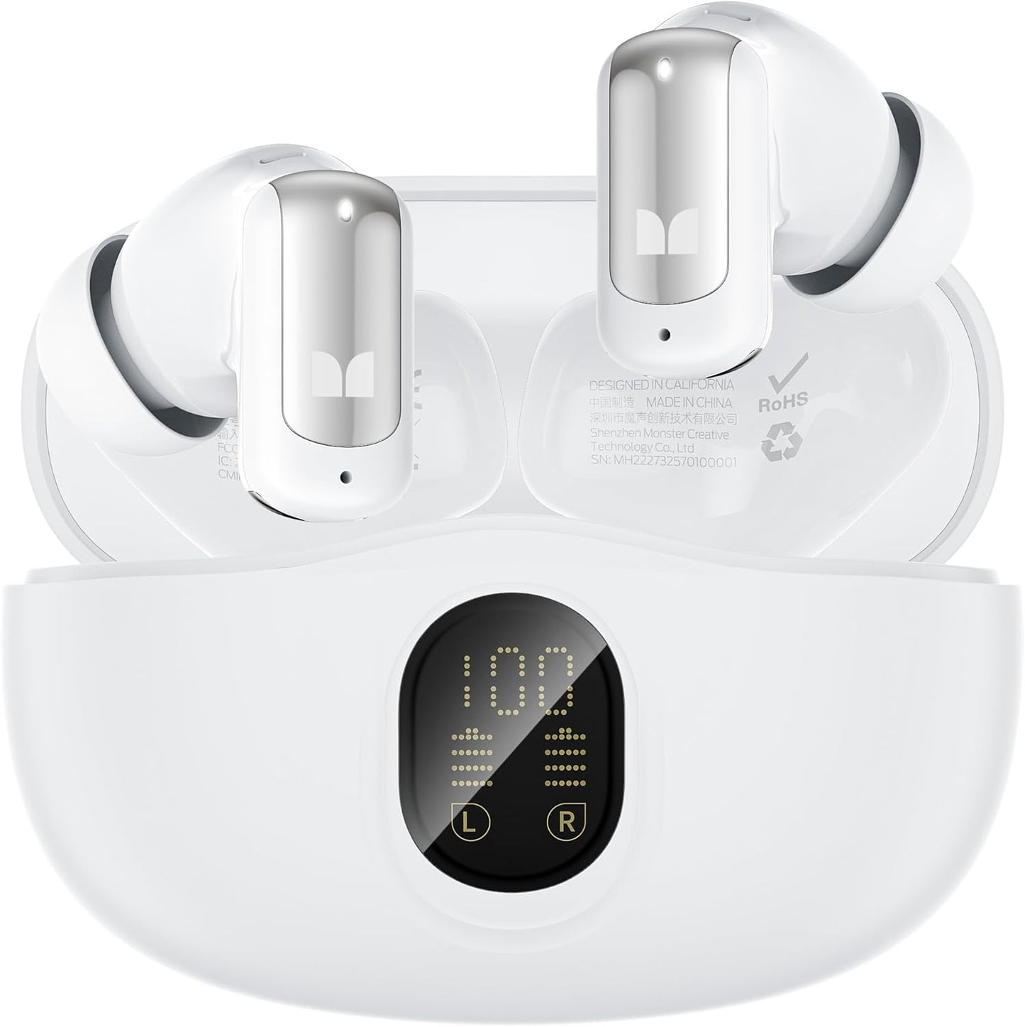 Bluetooth-Headset Monster N-Lite 217, TWS, Weiß