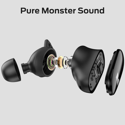 Handsfree Bluetooth Monster N-Lite 206, TWS, Zwart