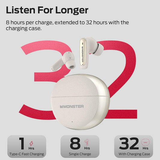 Bluetooth-Headset Monster N-Lite 310, TWS, Hellcreme