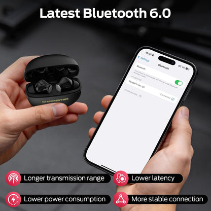 Bluetooth-Headset Monster N-Lite 310, TWS, Schwarz