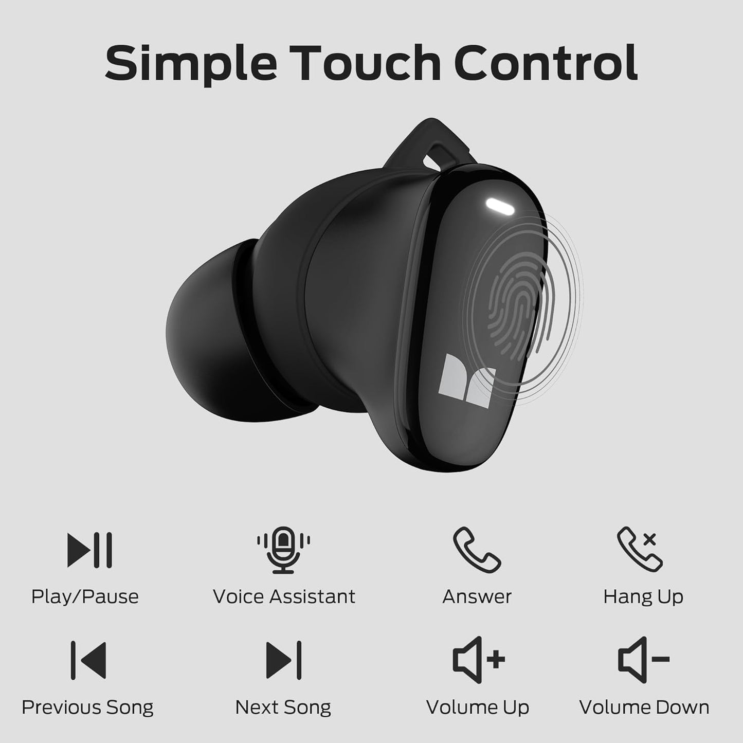 Handsfree Bluetooth Monster N-Lite 206, TWS, Zwart