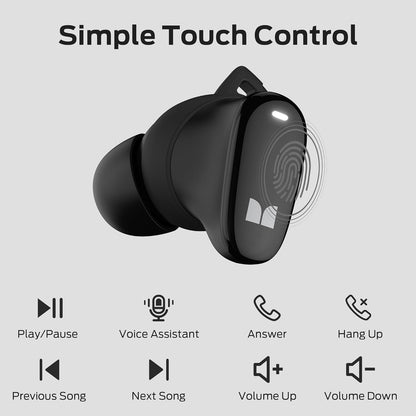 Handsfree Bluetooth Monster N-Lite 206, TWS, Zwart