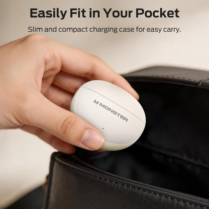 Handsfree Bluetooth Monster N-Lite 310, TWS, Lichtcrème