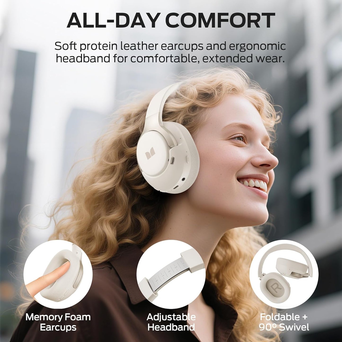 Bluetooth-Headset Monster Persona 5th, MultiPoint, A2DP, ANC, Weiß