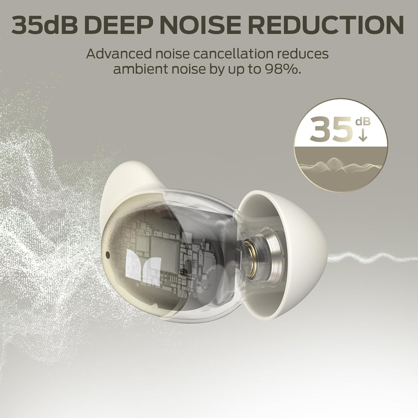 Bluetooth-Headset Monster Sleep Ear200, TWS, ANC, Gold