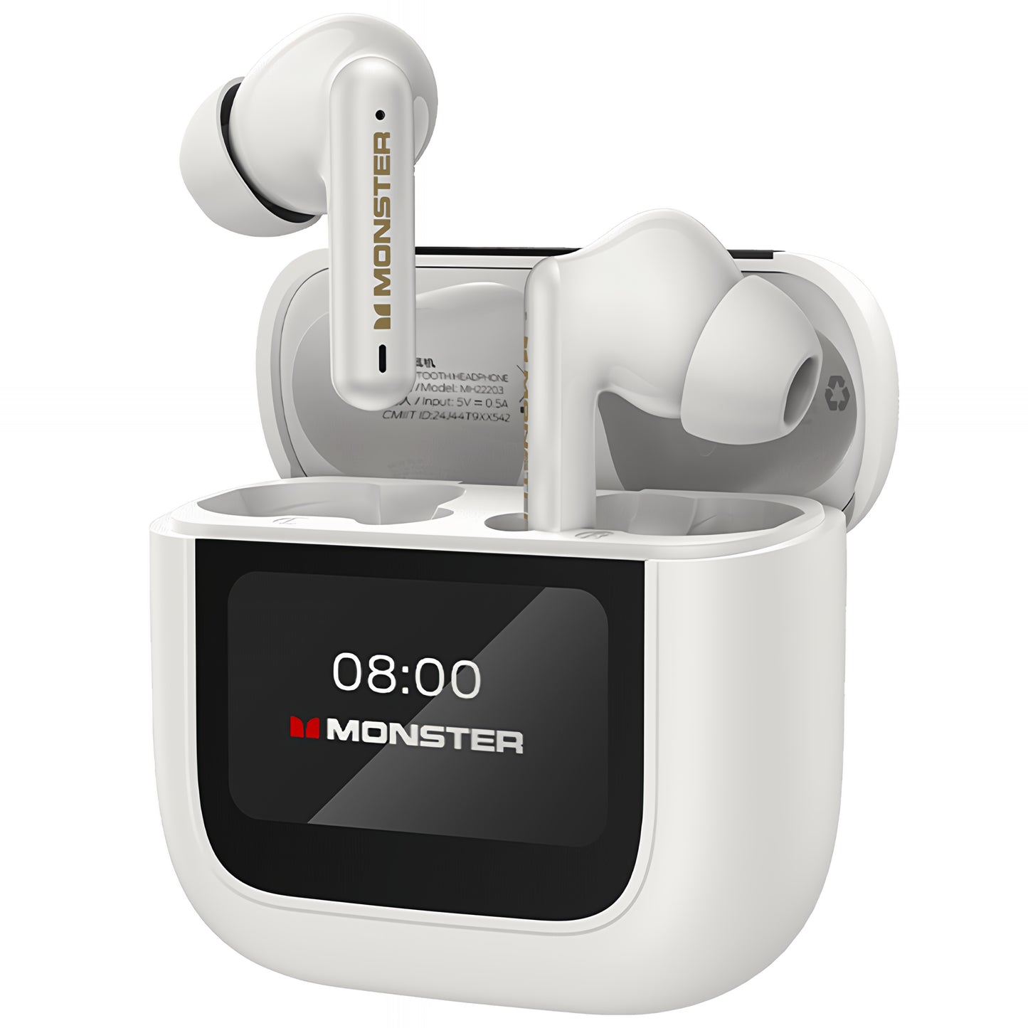 Handsfree Bluetooth Monster TH300, TWS, Wit
