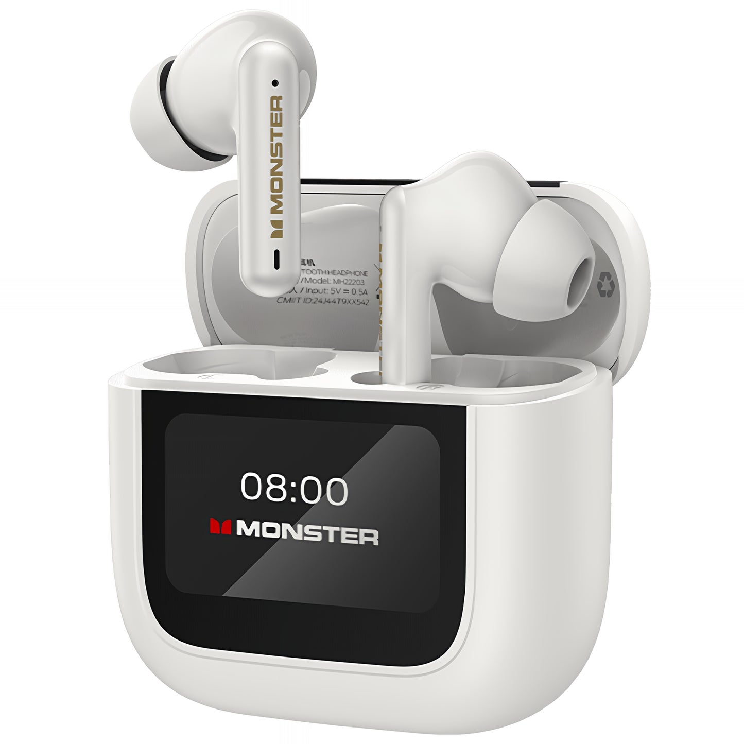 Handsfree Bluetooth Monster TH300, TWS, Wit